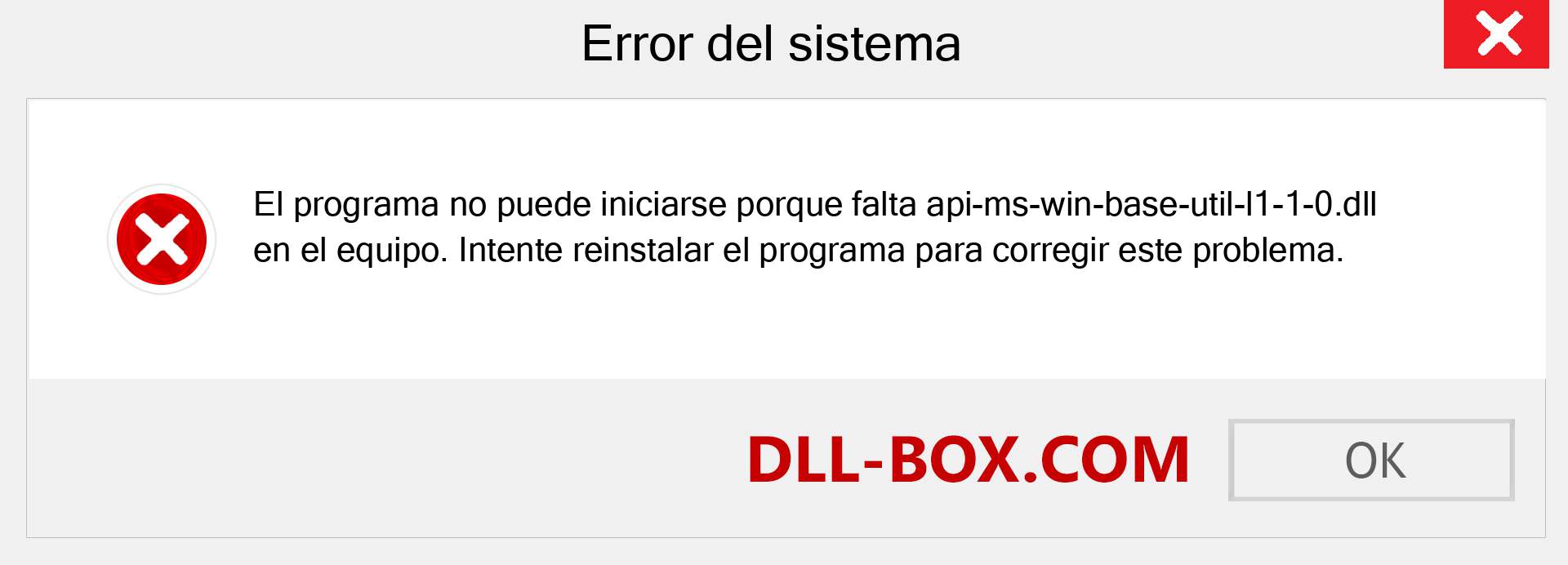 ¿Falta el archivo api-ms-win-base-util-l1-1-0.dll ?. Descargar para Windows 7, 8, 10 - Corregir api-ms-win-base-util-l1-1-0 dll Missing Error en Windows, fotos, imágenes